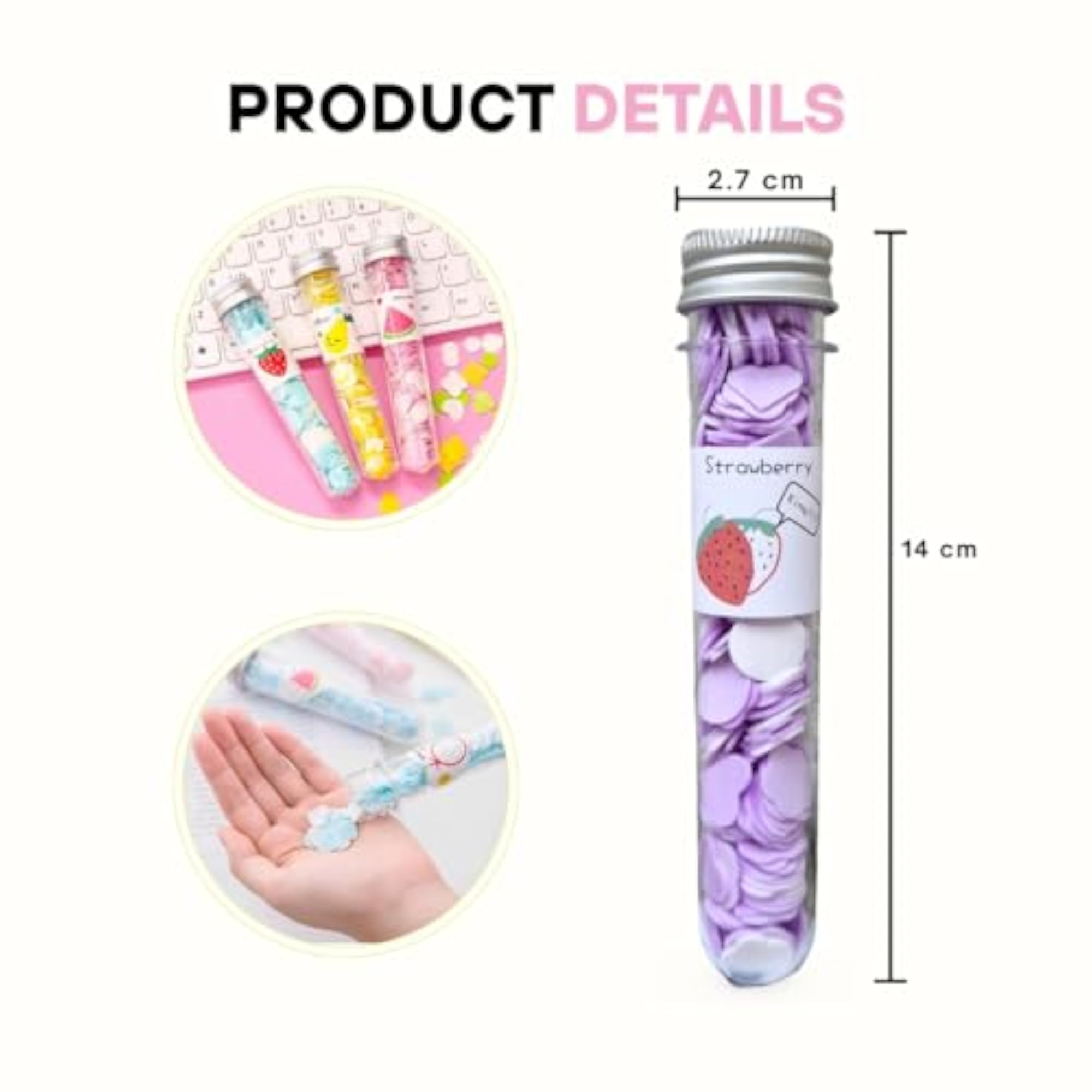 Paper Soap for Kids, Disposable Tube Shape, Flower Design